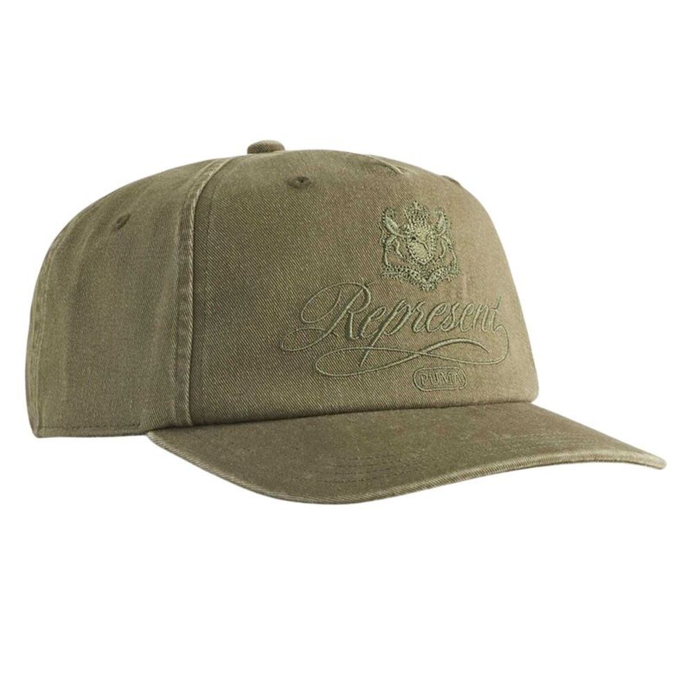 Represent Embroidered Logo Baseball Cap / Pine Green